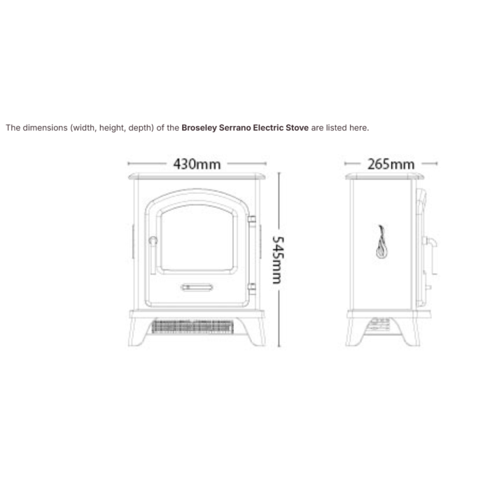 FLARE Serrano Up to 2kW electric stove