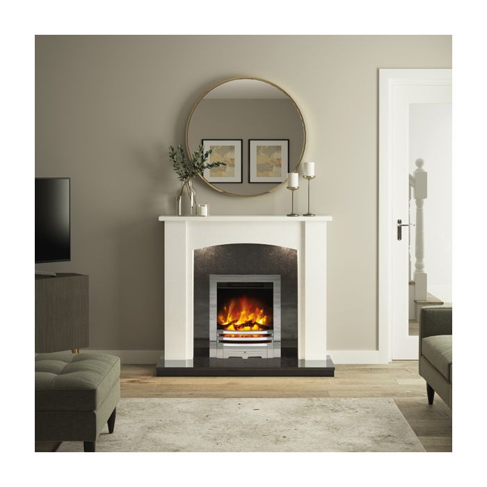 FLARE Collection by Be Modern Somerton Marble Electric Fireplace Suite