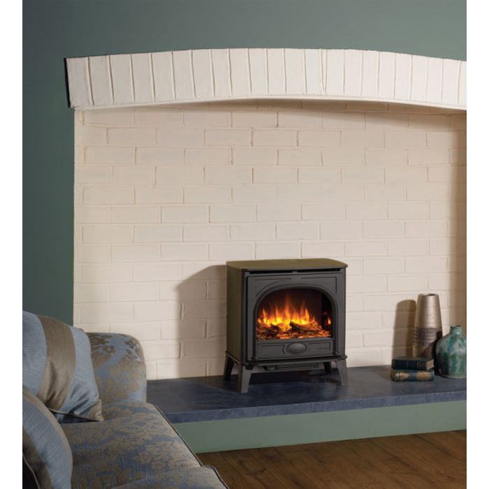 Gazco Medium Stockton Electric Stove - Matte Black