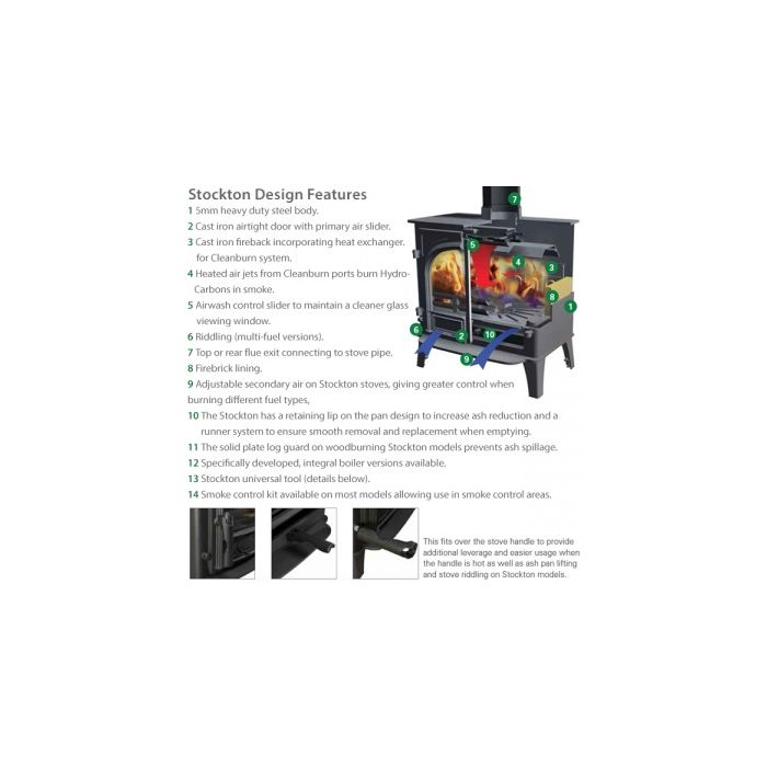 Stovax Stockton 11 Woodburning Stove with Double Door