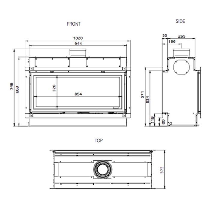 Gazco Studio 2 Duplex Double Sided Balanced Flue Gas Fire