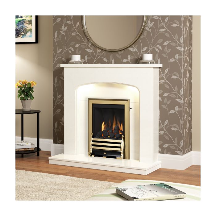 FLARE Collection by Be Modern Tasmin Marble Fireplace