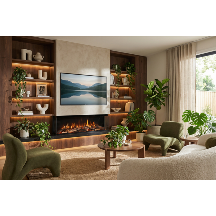 Visage 50 Opti-V Built-In Media Wall Electric Fire - Dimplex