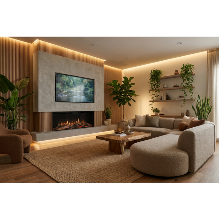 Visage 50 Opti-V Built-In Media Wall Electric Fire - Dimplex