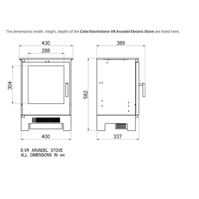 Celsi DLX Arundel Electric Stove