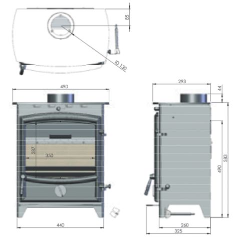 Fireline FX5W Wood Burning / Multi-Fuel Stove