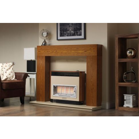 Valor Brava Radiant Electronic Ignition Gas Fire - Teak