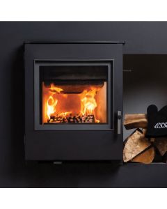 Esse 301 DEFRA Approved Inset Multifuel Stove - Black Contemporary Door