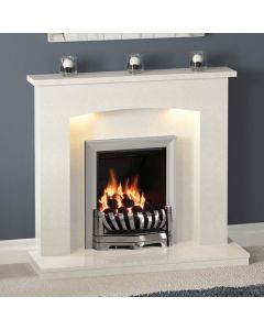 Be Modern Isabelle Fireplace - Manila Micro Marble