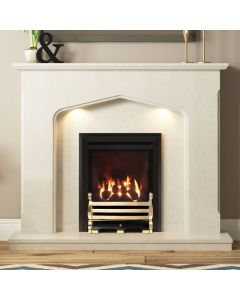 FLARE Collection By Be Modern Mataro Marble Fireplace Suite