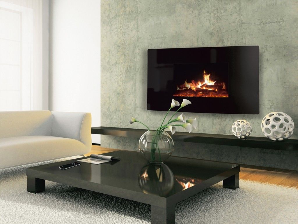 Celsi Clcdcgre Puraflame Curved Wall Mounted Electric Fire
